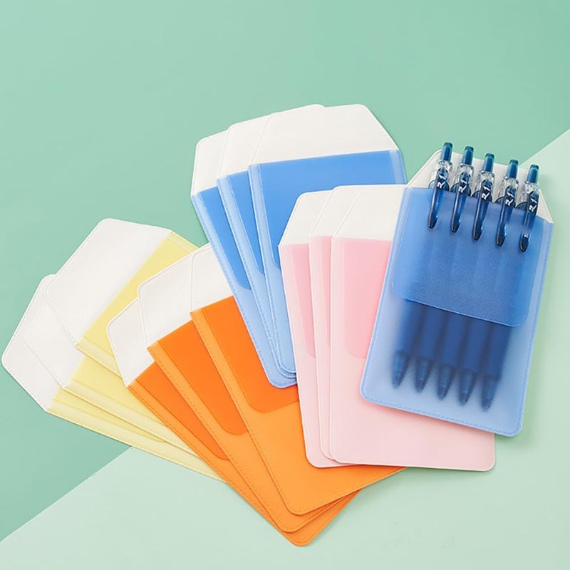 LJJCSFF 10 Pcs Shirt Pocket Protectors Lab Coat Pocket Organizer Pen Pencil Pocket Holder Leakproof Pocket Pen Hospital Office School Supplies - Image 3